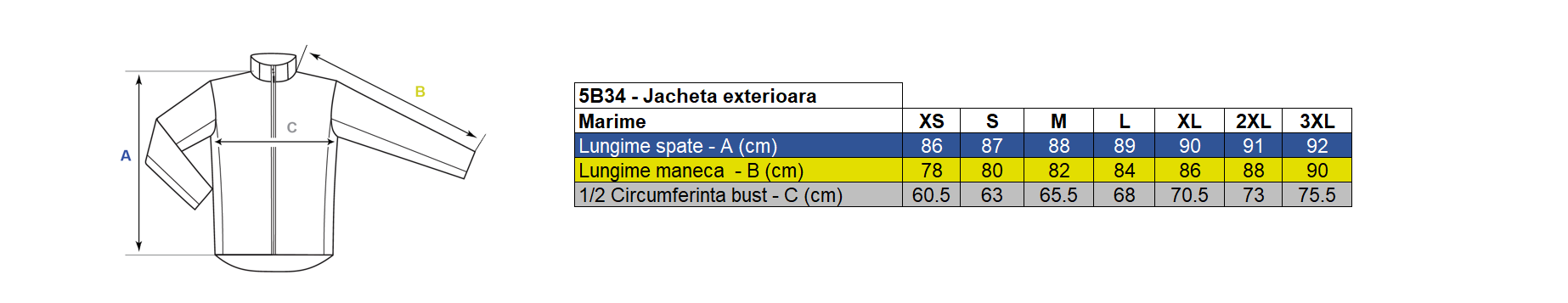Jacheta reflectorizanta vatuita de iarna Renania Bristol, 100% PES Oxford