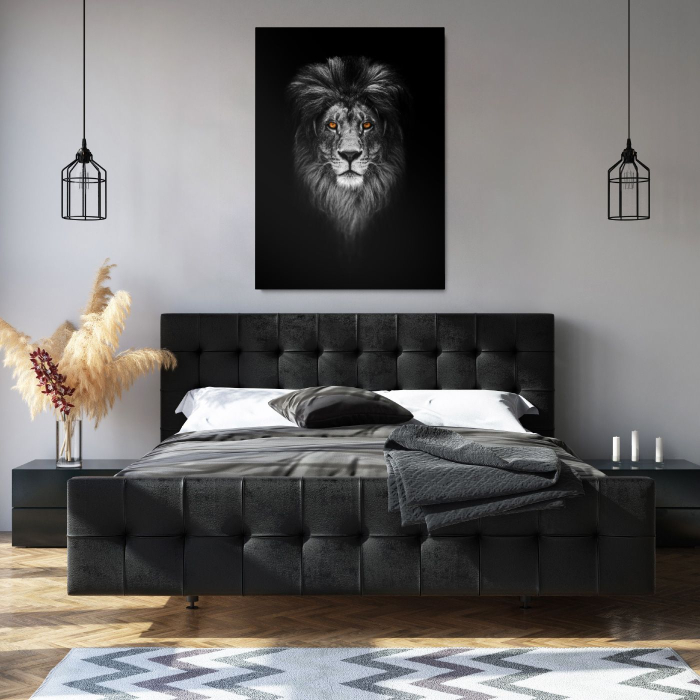 Lion Burning Eyes Portrait [1]