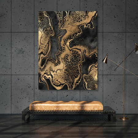 Marble - Gold Flowing