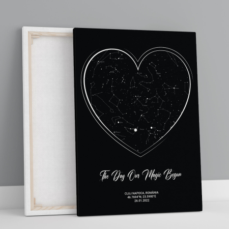 Tablouri personalizate - Heart Sky [black]