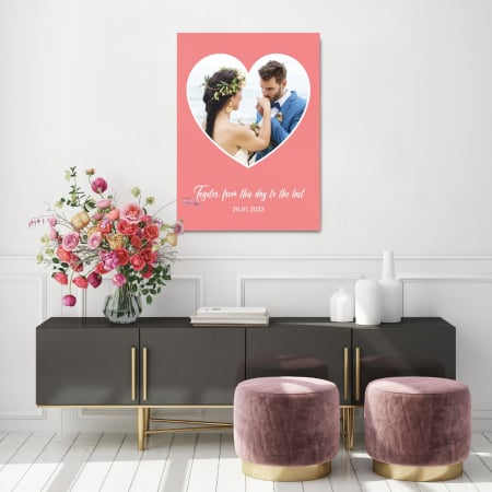 Tablouri personalizate - In my heart pink