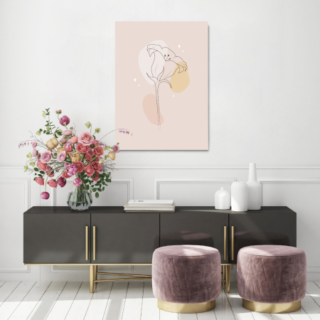 Line Art - Pink Flower 1