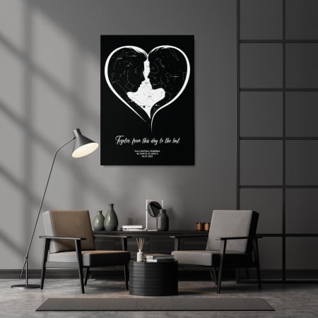 Tablouri personalizate - Sky Couple_black