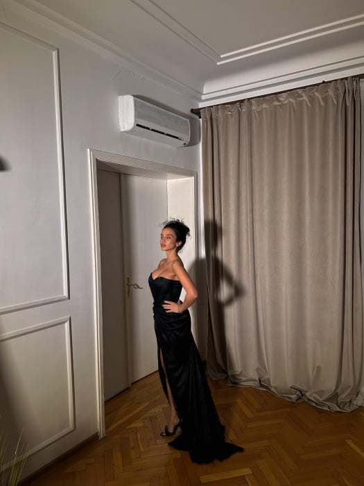 Rochie sirena cu corset din dantela chantilly [2]