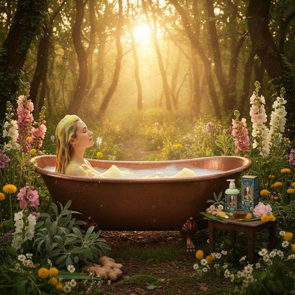 ȘAMPON ȘI BALSAM CU GHIMBIR - FORMULĂ PREMIUM