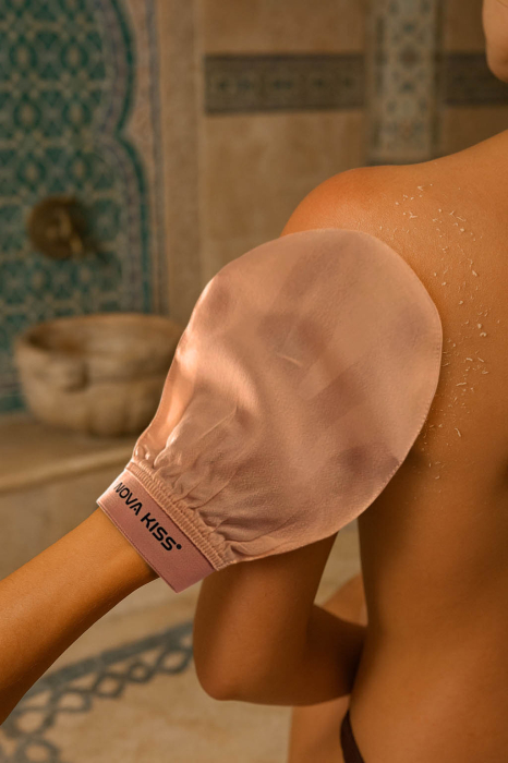 Set Manusi Exfoliante Premium pentru Ten & Corp, Matase, Skin Goddess NOVA KISS® [2]