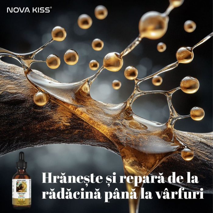 ULEI PREMIUM 3 IN 1 CU ROZMARIN, BATANA, RICIN NEGRU JAMAICAN NOVA KISS®, 100% NATURAL & PUR, PENTRU CRESTEREA PARULUI SI INGRIJIREA PIELII, 60 ML [3]