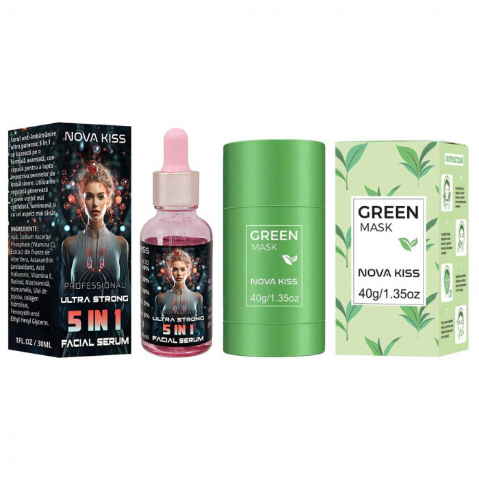 SET FACIAL PROFESIONAL NOVA KISS® PENTRU INGRIJIRE SI CURATARE, FORMULA ULTRA PUTERNICA [1]