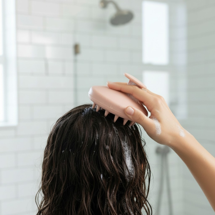 Perie din Silicon pentru Scalp NOVA KISS® - Stimuleaza Cresterea Parului si Absorbtia Uleiurilor Esentiale [13]