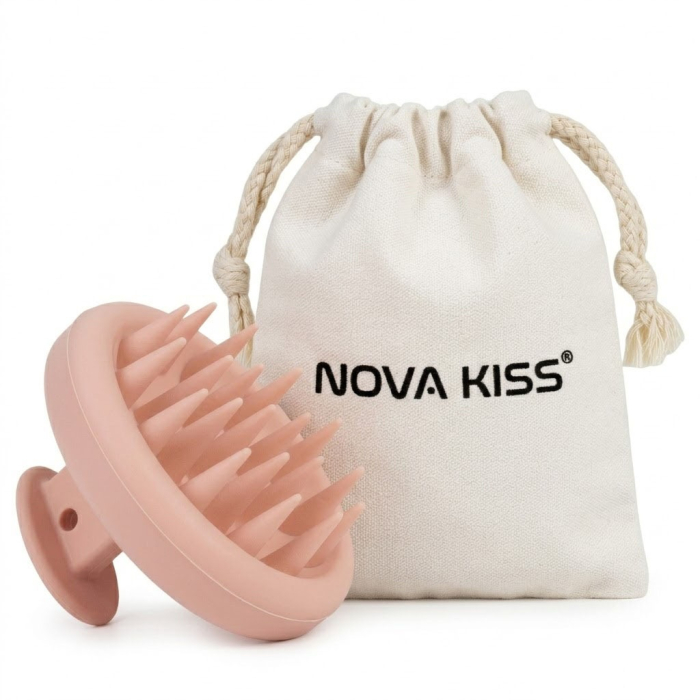 Perie din Silicon pentru Scalp NOVA KISS® - Stimuleaza Cresterea Parului si Absorbtia Uleiurilor Esentiale [6]