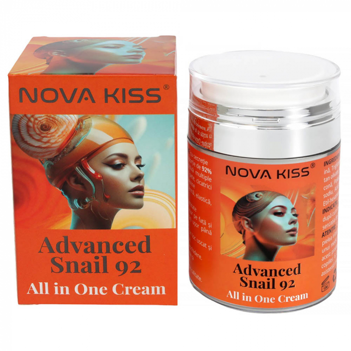 CREMA TEN PREMIUM CU 92% SECRETIE FILTRATA DE MELC, NOVA KISS® ADVANCED SNAIL 92 ALL IN ONE, 100 G [11]