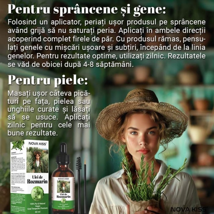 SET 3 ULEIURI ESENTIALE PREMIUM BATANA, RICIN, ROZMARIN NOVA KISS® PENTRU CRESTEREA PARULUI SI INGRIJIREA TENULUI [14]