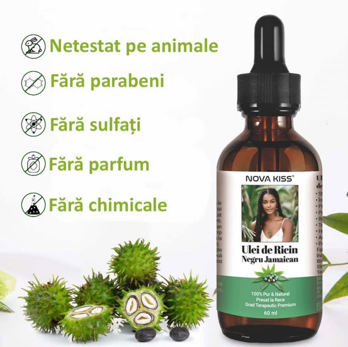 SET 3 ULEIURI ESENTIALE PREMIUM BATANA, RICIN, ROZMARIN NOVA KISS® PENTRU CRESTEREA PARULUI SI INGRIJIREA TENULUI [12]