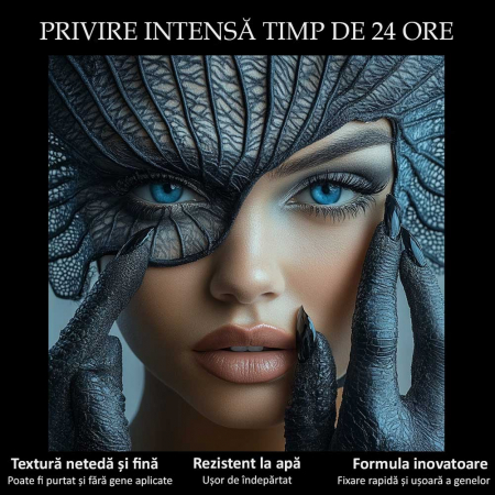 TUS PREMIUM PENTRU OCHI SI APLICAREA GENELOR FALSE CU MAGNETI, NEGRU INTENS, NOVA KISS®, 5 G [5]