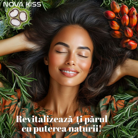 ULEI PREMIUM 3 IN 1 CU ROZMARIN, BATANA, RICIN NEGRU JAMAICAN NOVA KISS®, 100% NATURAL & PUR, PENTRU CRESTEREA PARULUI SI INGRIJIREA PIELII, 60 ML [3]