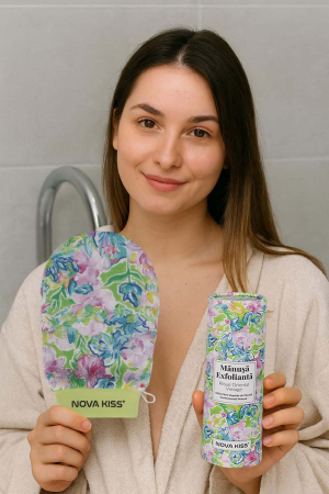 Mănușă Exfoliantă Confecționată Manual, Ritual Oriental Vintage, NOVA KISS® [5]