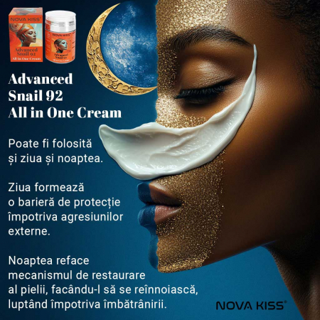 CREMA TEN PREMIUM CU 92% SECRETIE FILTRATA DE MELC, NOVA KISS® ADVANCED SNAIL 92 ALL IN ONE, 100 G [4]