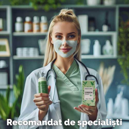 MASCA STICK PREMIUM CU EXTRACT DE CEAI VERDE SI ARGILA, IMPOTRIVA ACNEEI, EXCESULUI DE SEBUM, ANTI PUNCTE NEGRE, NOVA KISS® 40G [2]