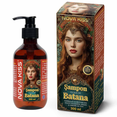 PAR - Sampon cu Ulei de Batana NOVA KISS® pentru Cresterea si Regenerarea Parului, 300 ml