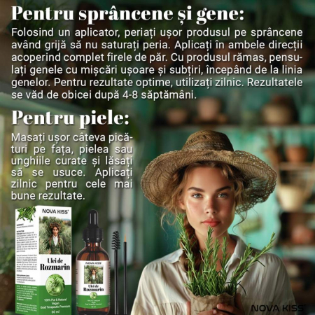 SET 3 ULEIURI ESENTIALE PREMIUM BATANA, RICIN, ROZMARIN NOVA KISS® PENTRU CRESTEREA PARULUI SI INGRIJIREA TENULUI [13]