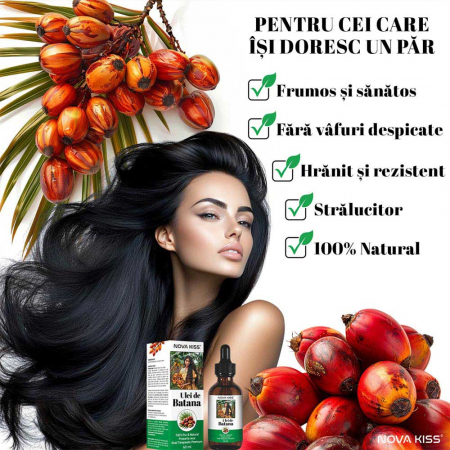 SET 3 ULEIURI ESENTIALE PREMIUM BATANA, RICIN, ROZMARIN NOVA KISS® PENTRU CRESTEREA PARULUI SI INGRIJIREA TENULUI [6]