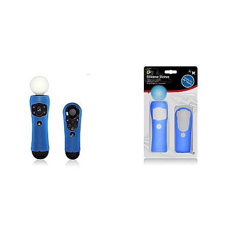 Accesorii Gaming - COMPLETE SILICONE SLEEVE SET FOR PS MOVE CONTROLLERS - ALBASTRU-Huse