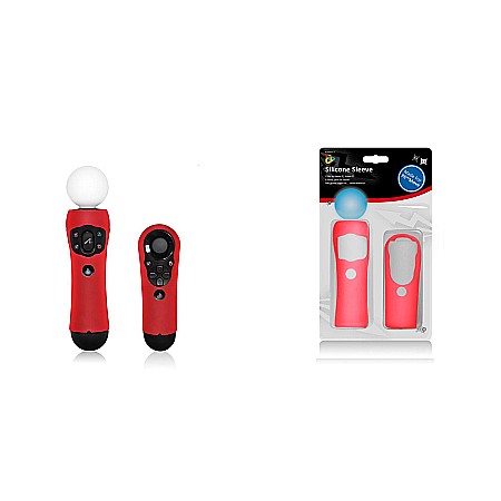 Accesorii Gaming - COMPLETE SILICONE SLEEVE SET FOR PS MOVE CONTROLLERS - ROSU-Huse