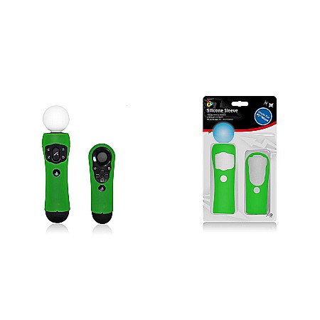 Accesorii Gaming - COMPLETE SILICONE SLEEVE SET FOR PS MOVE CONTROLLERS - VERDE-Huse