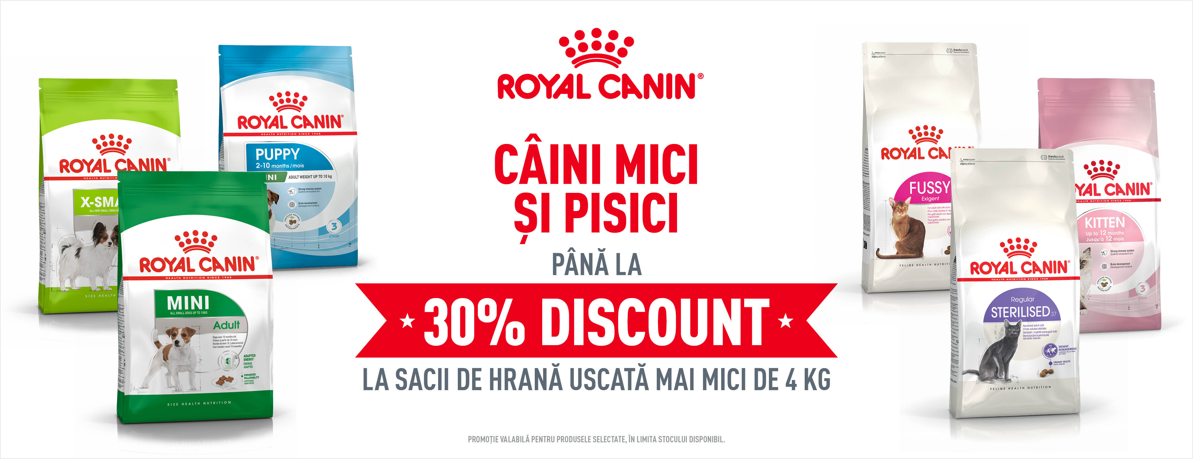 Promo Royal canin caini mici si pisici
