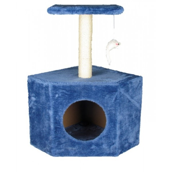 Ansamblu de joaca pentru pisici Tatrapet, 38 x 38 x 67 cm, albastru