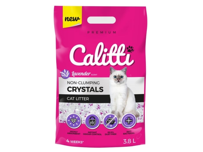 Asternut igienic pentru pisici, Calitti, cristale, lavanda, 3.8 L [1]