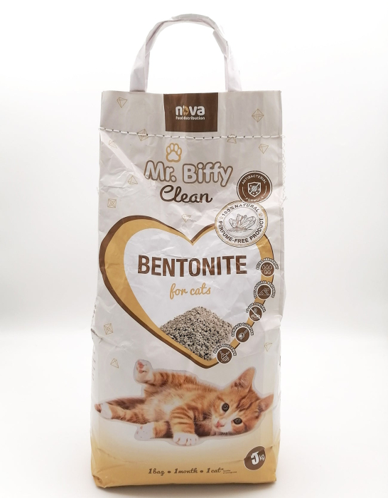 Asternut igienic pentru pisici Mr. Biffy, Bentonita naturala, 5kg [4]