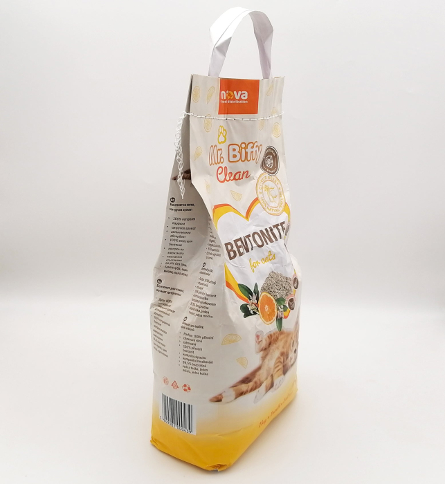 Asternut igienic pentru pisici, Mr. Biffy, Bentonita naturala, 5 kg, cu aroma de portocale [3]