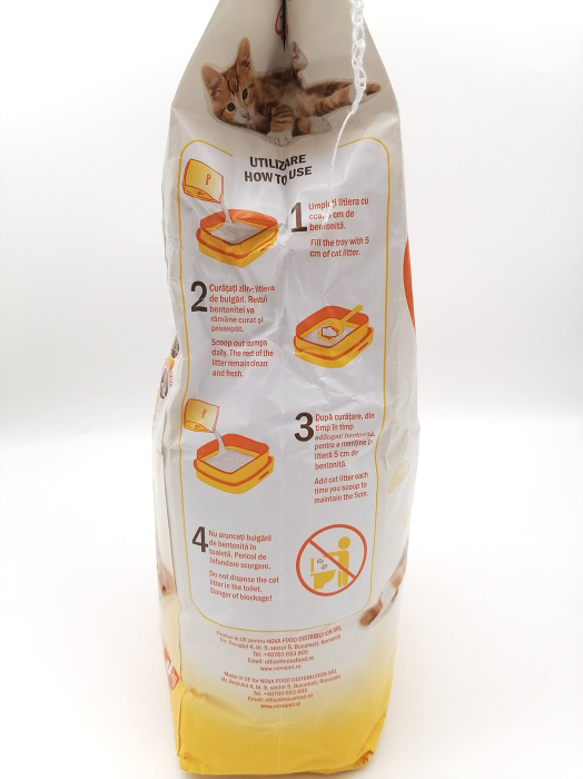 Asternut igienic pentru pisici, Mr. Biffy, Bentonita naturala, 5 kg, cu aroma de portocale [5]