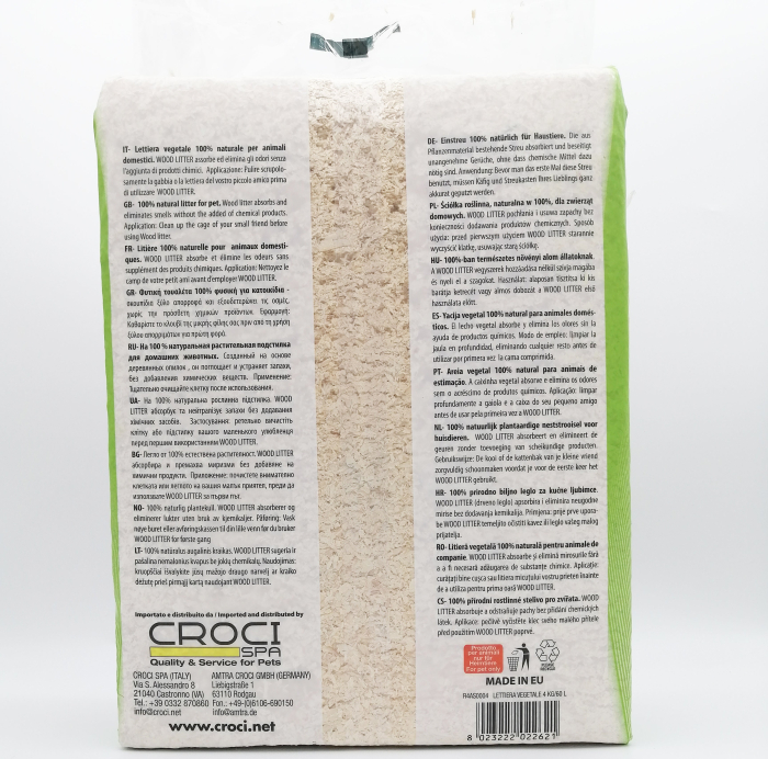 Asternut igienic pentru rozatoare Croci Wood Litter, 4kg [2]