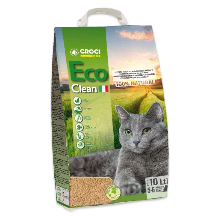 Asternut igienic vegetal pentru pisici Croci, Eco Clean, 10L [1]