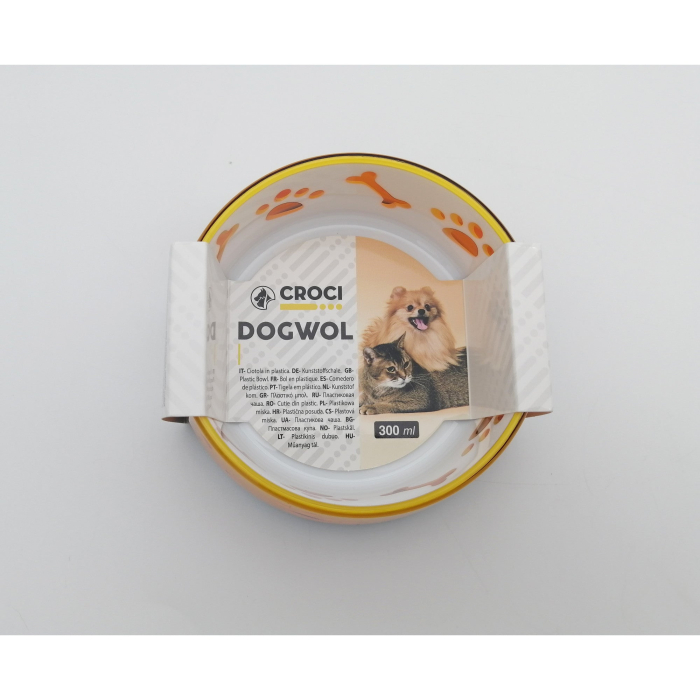 Castron pentru caini Croci Dogwol, 300 ml, antiderapant, orange [3]