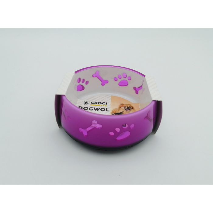 Castron pentru caini Croci Dogwol, 300 ml, antiderapant, roz [3]