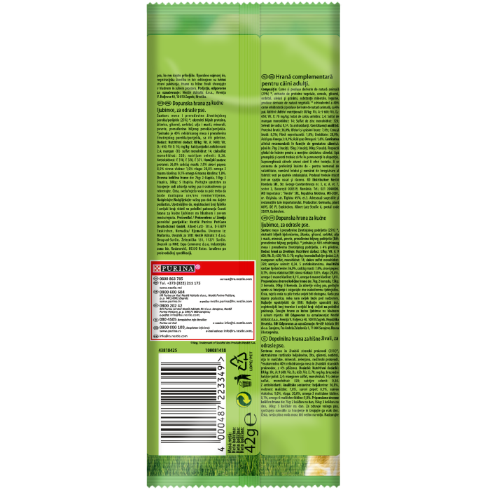 Recompense pentru caini Purina Friskies Picnic, Pui, 42g [2]