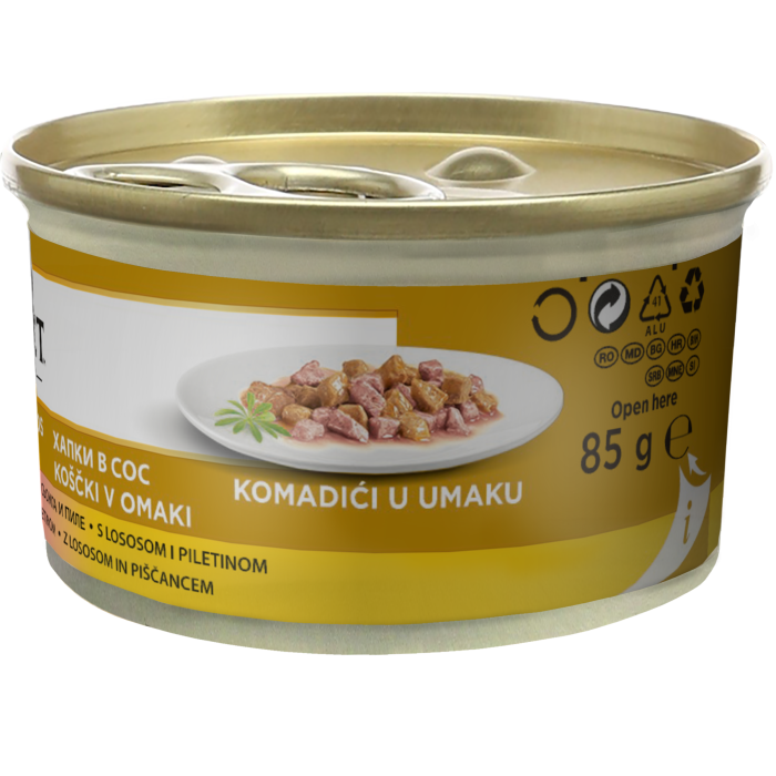 Hrana umeda pentru pisici Purina Gourmet Gold, Pui si somon in sos, 12 x 85g [2]