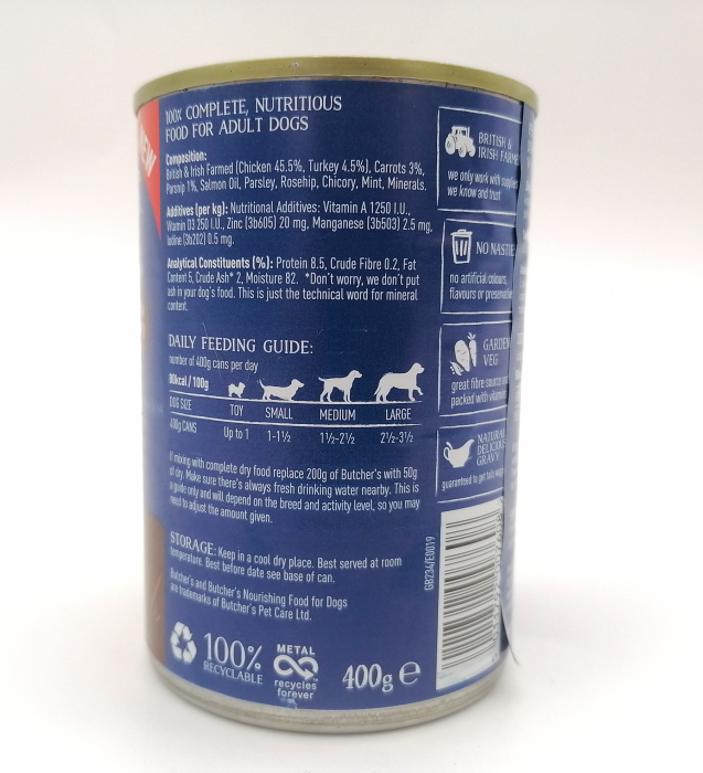 Hrana umeda pentru caini Butcher's, Curcan si legume in sos, 400g [3]