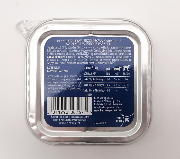Hrana umeda pentru caini Butcher’s Junior, Vita, 150g [2]