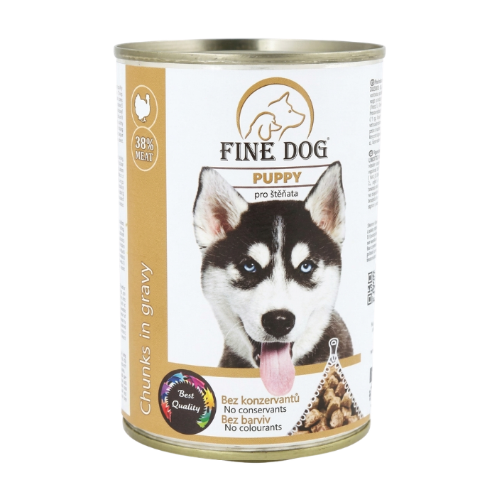 Hrana umeda pentru caini Fine Dog Family, cu Pasare, Junior, 415g