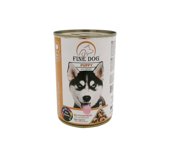 Hrana umeda pentru caini, Fine Dog, Puppy, cu pasare, 415 g [1]