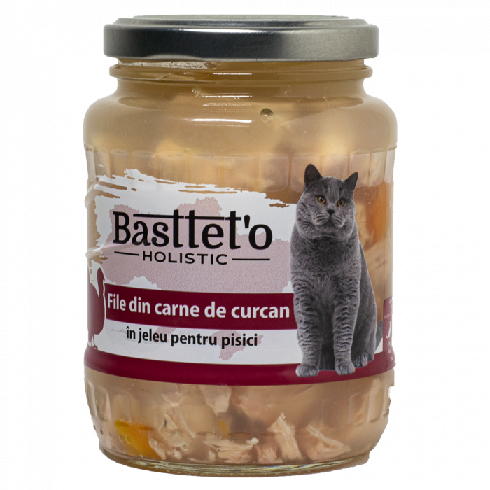 Hrana umeda pentru pisici Bastteto, Curcan in aspic, 6 x 360g