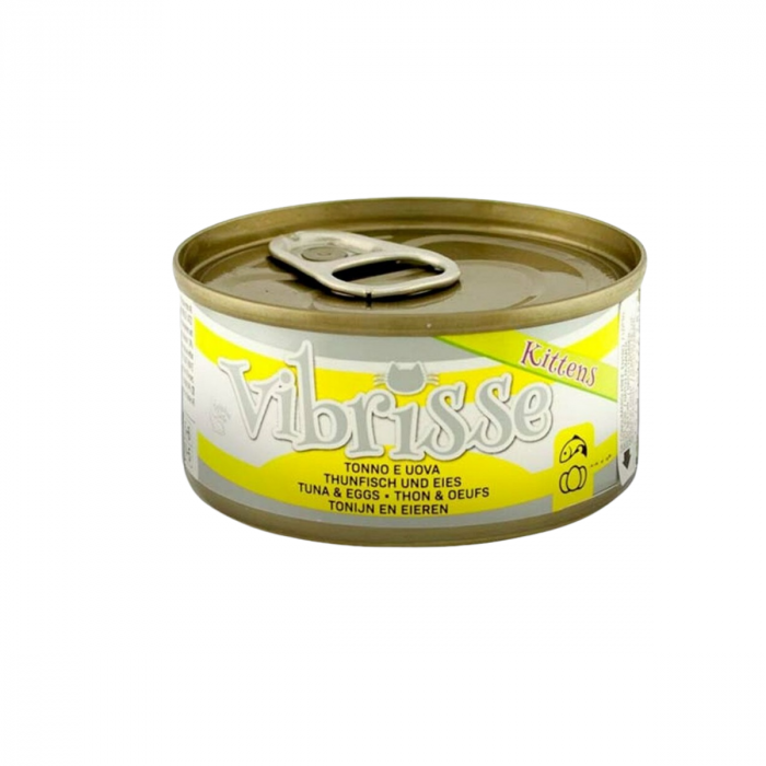 Hrana umeda pentru pisici Croci Vibrisse Kittens, ton si oua, 70g
