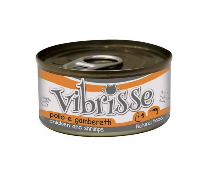 Hrana umeda pentru pisici Croci Vibrisse Natural, Pui si creveti, 70g