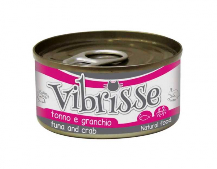 Hrana umeda pentru pisici Croci Vibrisse Natural, Ton si crab, 70g