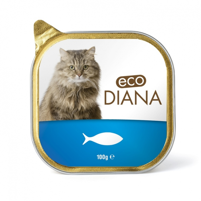 Hrana umeda pentru pisici Eco Diana, Peste, 12 x 100g [2]