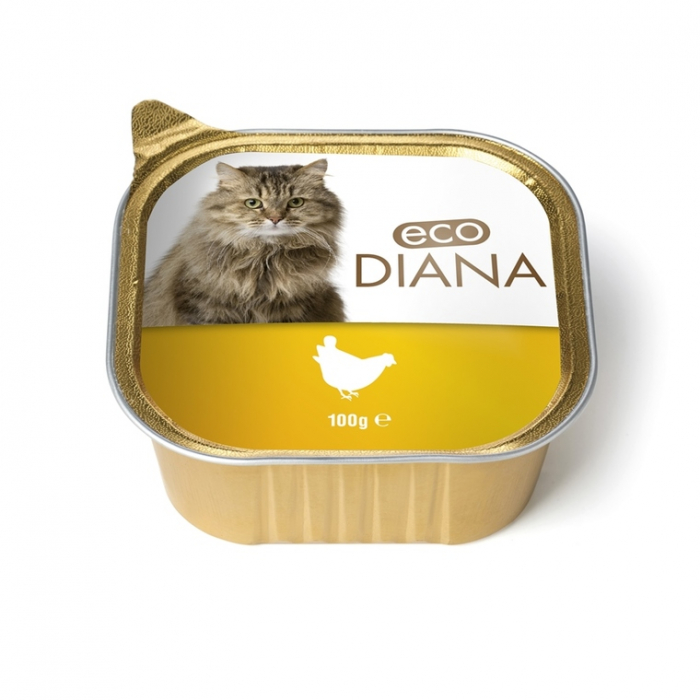 Hrana umeda pentru pisici Eco Diana, Pui, 12 x 100g [2]